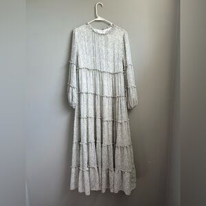 Dainty Jewells Gray Floral Long Sleeve Dress